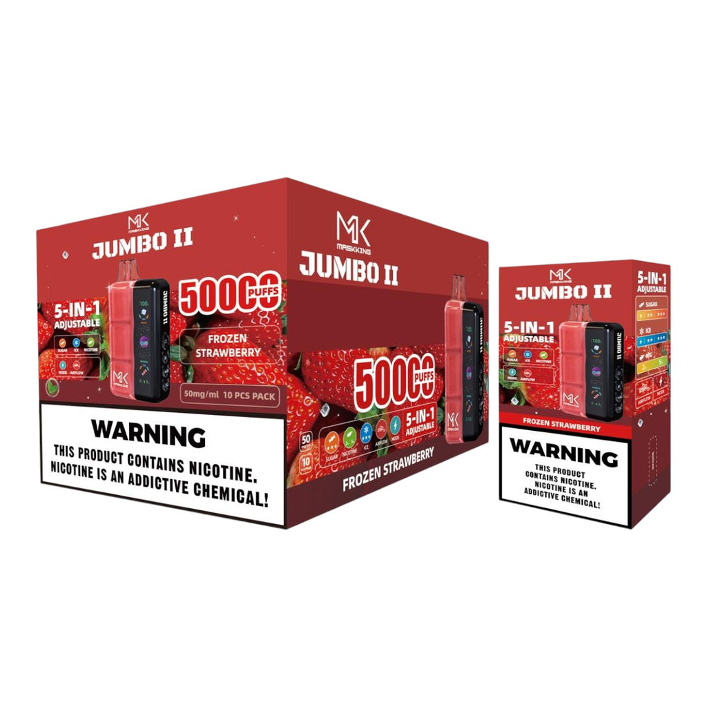 Maskking Jumbo II 50K puffs 10-Pack mayoreo - caja con 10 piezas recargables originales México