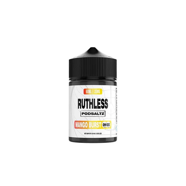 Ruthless Essentials Mango Burst On Ice 60ml 35mg nicotine salt e liquid sabor mango con hielo liquido para vape pods comprar en CDMX envío express Área Metropolitana