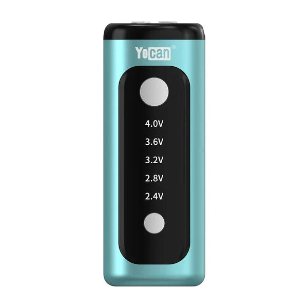 Yocan Kodo Plus battery 510 azul teal vape battery para cartuchos voltaje ajustable pantalla OLED 400mAh USB-C batería compacta comprar en CDMX envío express Área Metropolitana