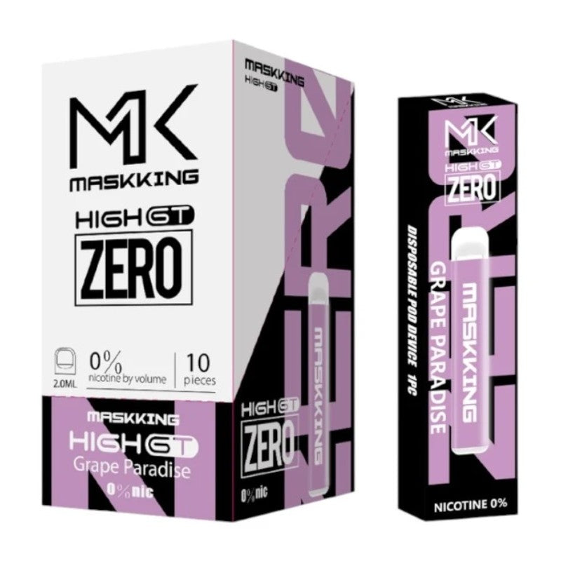 Maskking GT Zero 600 Puffs 10-Pack vape desechable sin nicotina mayoreo México